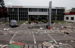 The looted Honda offices in Abidjan, Ivory Coast in April 2011. Fierce fighting continues between forces loyal to the internationally recognized president Alassane Ouattara and Laurent Gbagbo loyalists as Gbagbo continues to refuse to step down.