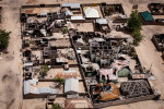 An aerial view of Gwoza, Nigeria after the Nigerian military regain control of the town from Boko Haram in April 2014. 