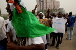 A pro-Gbagbo supporter at a rally in Abidjan, Ivory Coast in March 2011