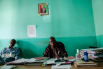 Abdoulaye Sampou, Prosecutor of Nzerekore, in his office in Nzérékoré, Guinea on January 23, 2015. Sampou is responsible for the governments prosecution of those who killed eight people while trying to educate people about Ebola awareness in Womey, Guinea on September 16, 2014. 