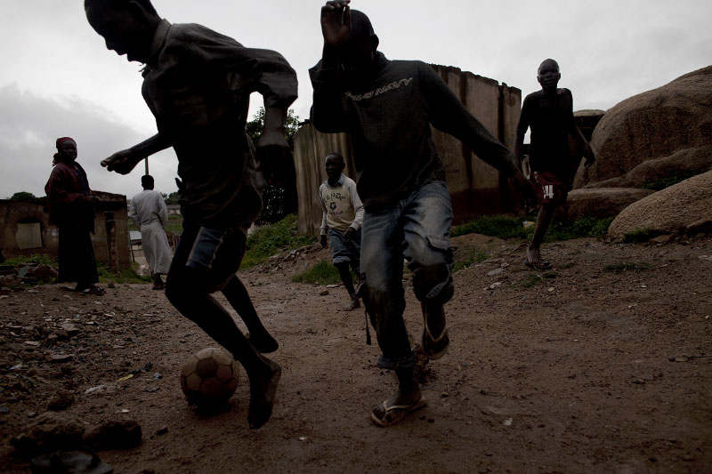 Children play in Jos North 