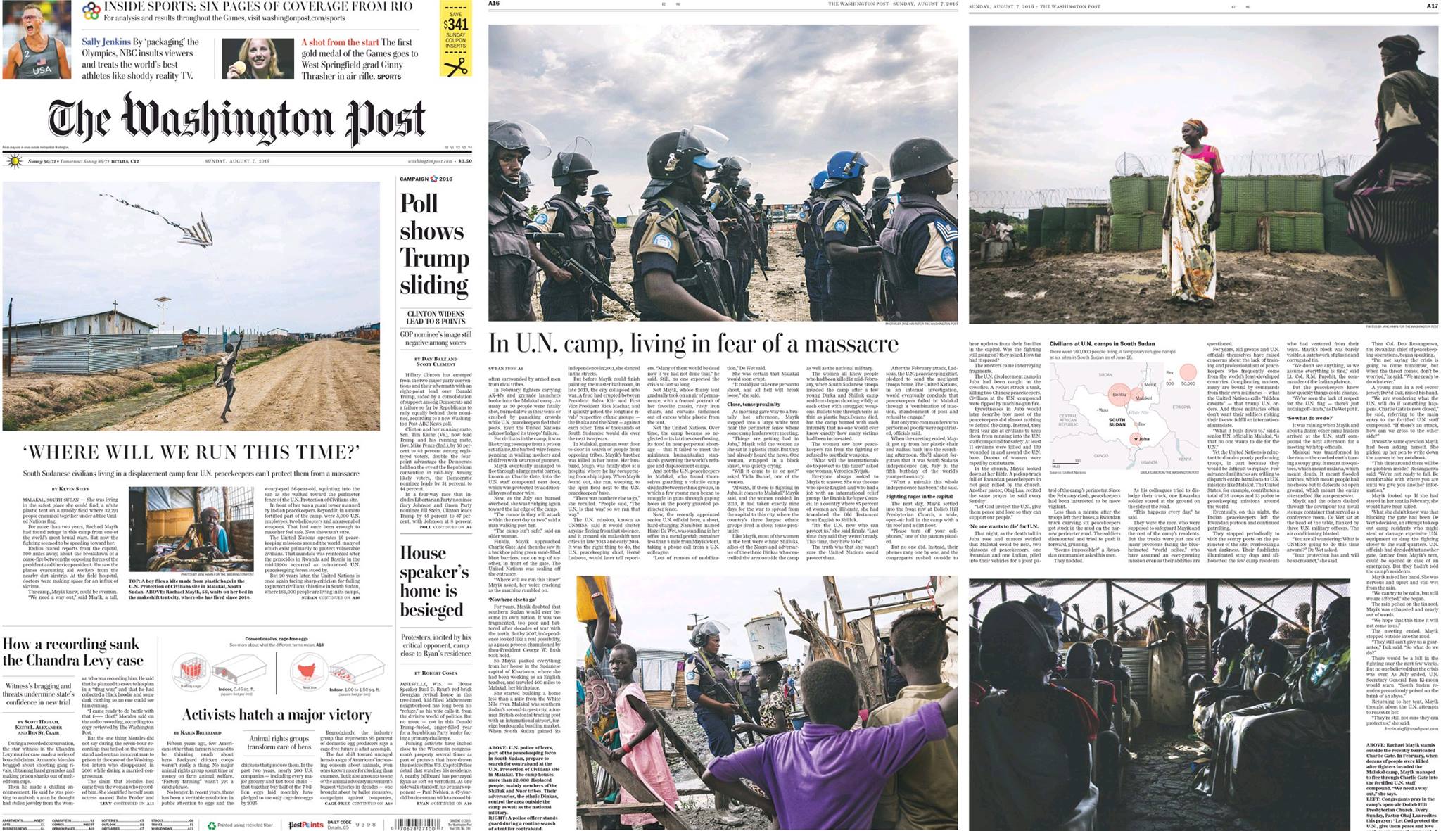 Malakal, South Sudan (link) (link 2)Washington PostAugust 8, 2016