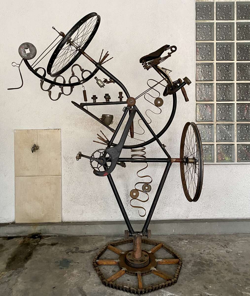Classic 1905 Swiss Army mountain bike transformed with a mix of found industrial pieces limited edition 1/1$8000 USD