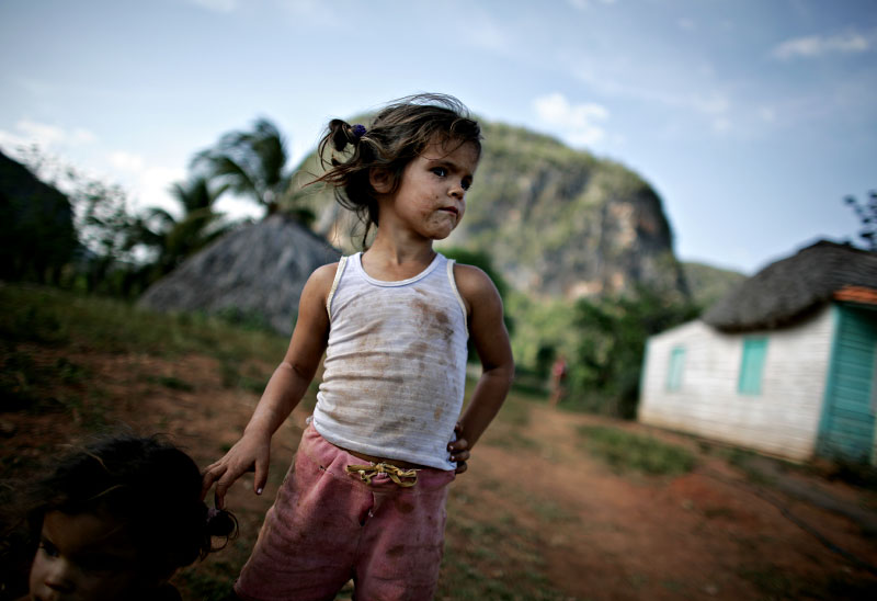 Peasant girls in Vinales, Cuba.