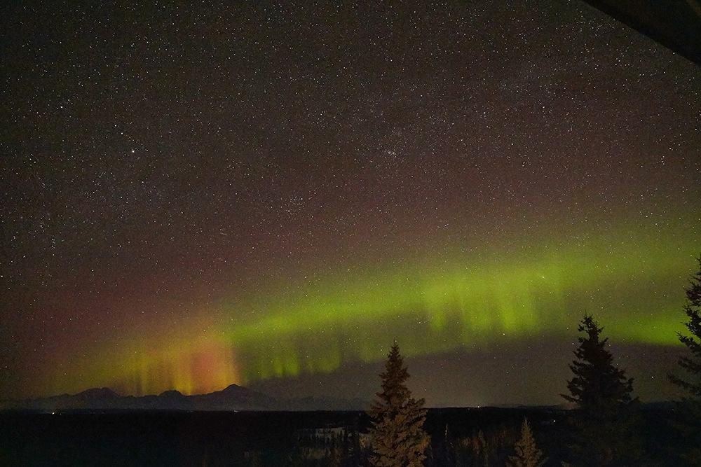 Aurora Borealis on the Alaska Range