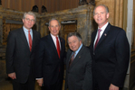 Mayor Michael R. Bloomberg officiated  at the yearlyJudicial Swearing-in ceremony of new and re-appointed judges.  Emigrant Industrial Savings Bank, February 14, 2013Left to right: Manhattan District Attorney Cyrus R. Vance Jr.; Mayor Michael R. Bloomberg; Queens District Attorney Richard A. Brown; Staten Island District Attorney Daniel M. Donovan Jr.