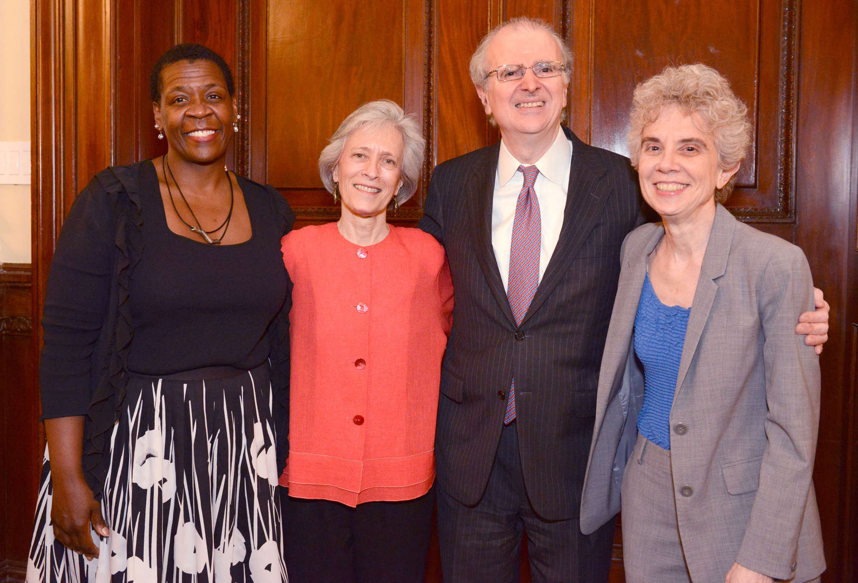 The New York City Bar Association presented the 2014 Kathryn A. McDonald Awards, which are presented annually for excellence in service to the Family Court.Recipients are, Catherine Douglass, second from left, Executive Director of Her Justice, and Alfred Siegel-former Deputy Director of the Center for Court Innovation, Mr. Siegel's award will be presented posthumously.From left are Edwina Richardson-Mendelson, Administrative Judge of the Family Courts, Ms. Douglass; Chief Judge Jonathan Lippman and City Bar President Debra Raskin.May 29, 2014