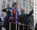 Andrew M. Cuomo-NYS Governor, left and Michael R. Bloomberg-NYC Mayor at the New York Giants Tickertape Parade, February 7, 2012