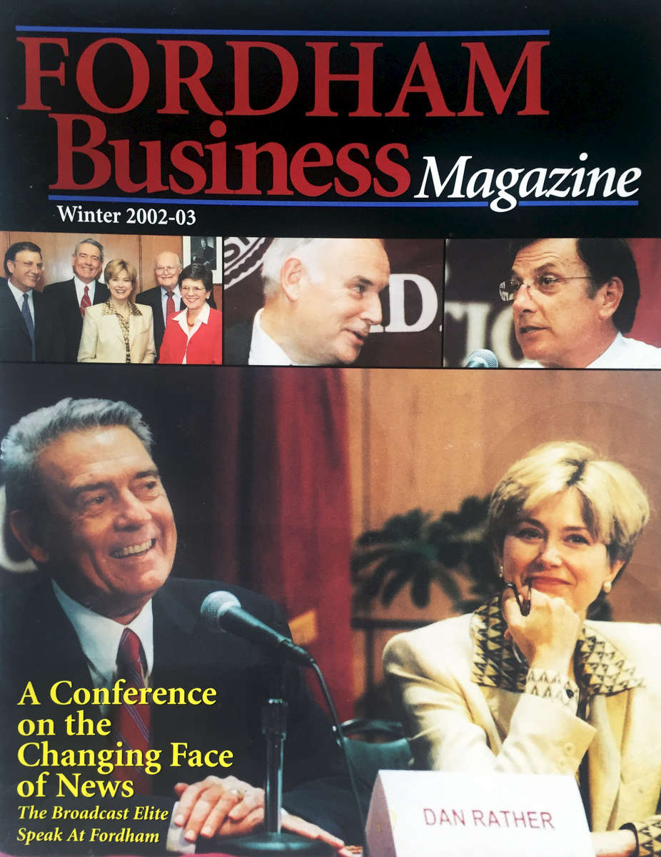 Journalism Conference with Dan Rather and Jane Pauley at Fordham University Graduate School of Business Administration.
