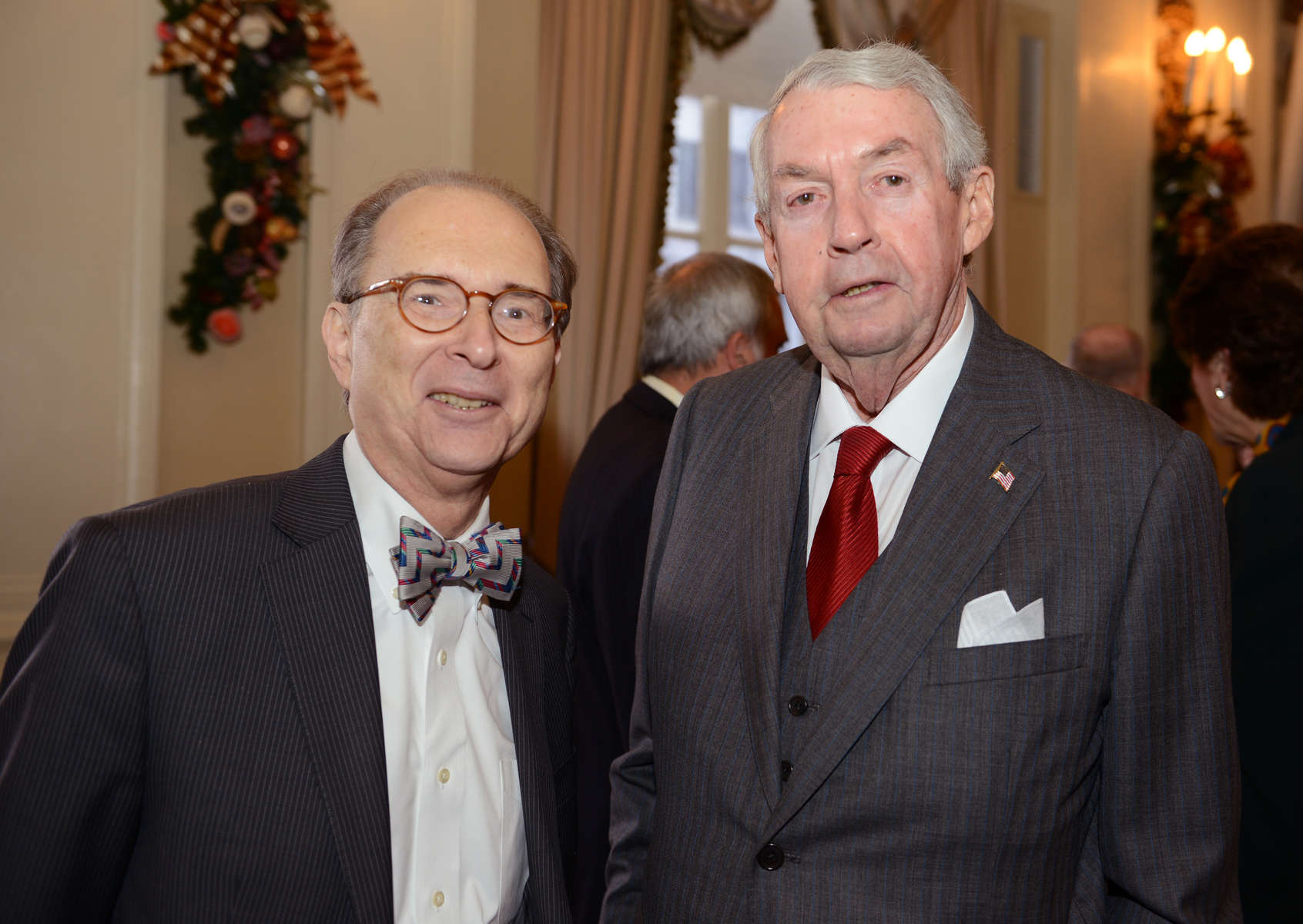 Barry Kamins-Administrative Judge, left and J. Charles Hynes-Brooklyn District Attorney at an event, November 28, 2013