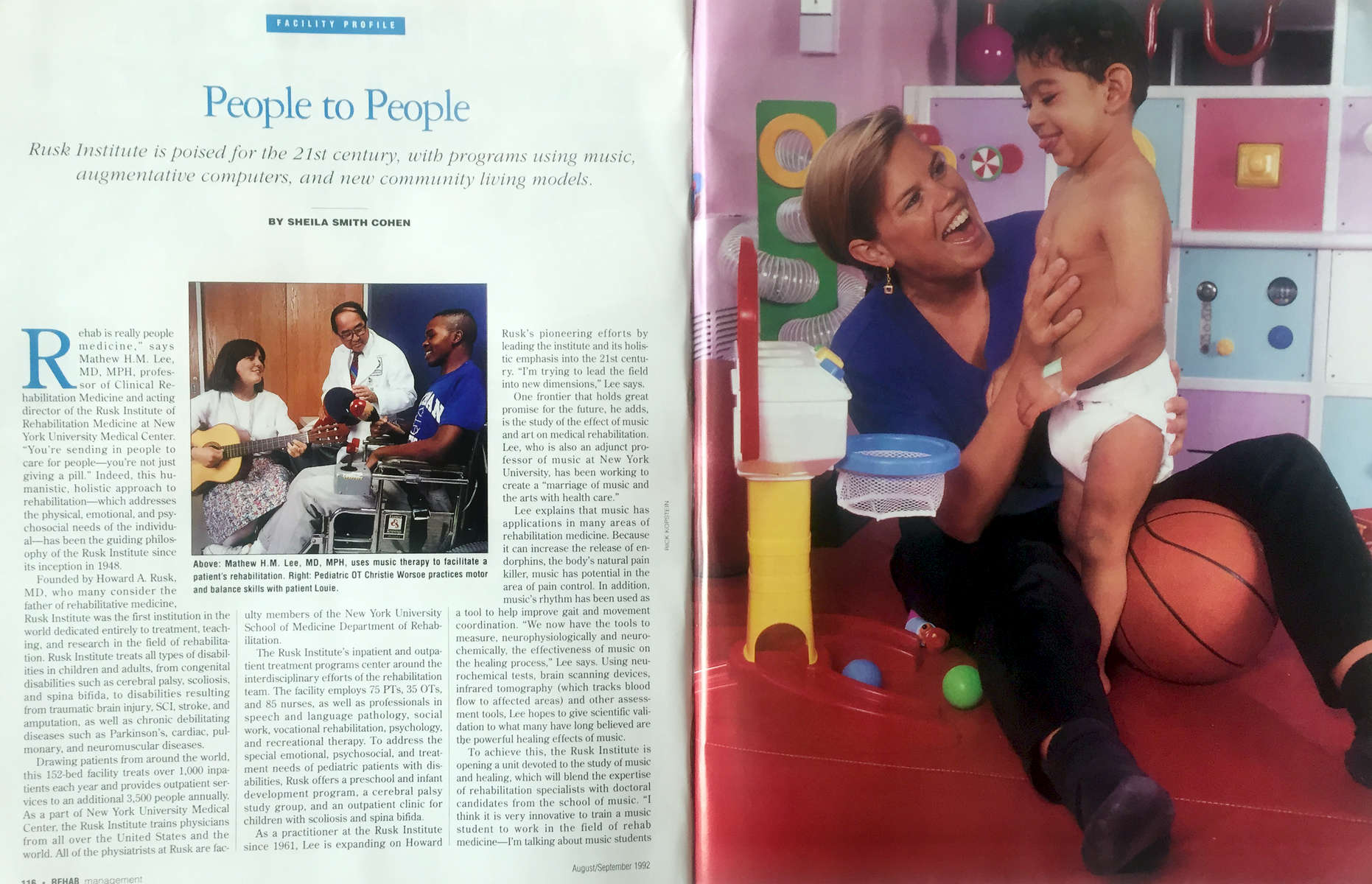 Rehab Management Magazine Story on the Rusk Center, NYC