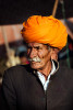 An elderly man with the traditional turban Jaipur, Rajastan.