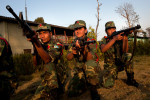 Women fighters compose almost one third of the PLA.As per comprehensive peace agreement between Nepal Army and the People's Liberation Army, all the weapons and ammunition will be securely stored within camps except those needed for providing security of the camps.