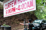 Check point at the entrance in the MILF controlled area. Curfew is imposed from 9 pm - 4 am. For decades, the Moro Islamic Liberation Front (MILF) and its military wing Bangsamoro Islamic Armed Forces (BIAF) rebels have been fighting the Philippine government to gain an independent state of Bangsamoro, but the struggle for self-determination dates from 16th century when the Spaniards sent military expeditions to subjugate the Muslims.The fight for independent state of Bangsamoro entered its 60th year.