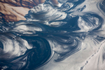 Oil Swirls on Tailing Pond, Alberta, Canada 2014 (140914-0088)
