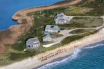 Beachfront homeowners on Nantucket Island work to prevent erosion with wooden cribs that limit the impact of wind and waves.
