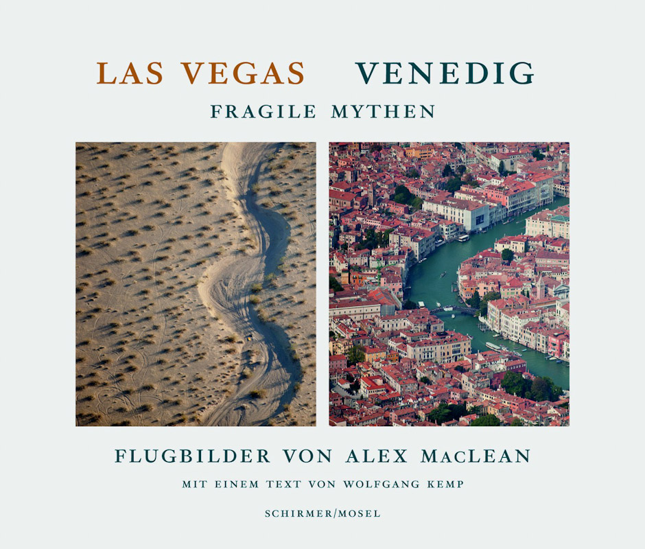 With a photo essay by Wolfgang KempSchirmer/Mosel Publishers, Munich2010Las Vegas and Venice from the air:Two cities dependent on water in overwhelmingly beautiful pictures.In his new illustrated book, American pilot and photographer Alex MacLean devotes himself to two cities that have more in common than the first two letters of their names: Venice and (Las) Vegas. Both exist in a difficult natural environment: one in salt water and the other in the desert. It requires enormous energy resources to keep them alive in locations hostile to settlement. Both cities are mythical places and, by virtue of their architecture and histories, magnets for mass tourism from all over the world.Alex MacLean is the first person to attempt a visual comparison between these cities from the air, a comparison that opens our eyes to their structural similarities. In his latest illustrated book, he produces pictures of immense aesthetic power. At the same time, they illustrate the fatal dangers to which both cities are exposed through uncontrolled land speculation, thoughtless leisure and consumer activities, and a profligate approach to natural resources. Venice has developed over centuries, Las Vegas within a few decades – today, both cities are artificial structures whose natural development is blocked by man's interference. And whilst Venice threatens to drown, Vegas' existence is in acute danger due to a lack of water. Alex MacLean's images document the artificial measures man uses to stave off the catastrophic effects of global warming and flawed urban planning: in Venice, {quote}M.O.S.E{quote}, a large-scale project aimed at keeping the permanently rising floodwaters from the lagoon by means of a water-retaining structure. In Las Vegas it is the Hoover Dam the city is hooked up to like a patient to a drip, the United States' largest concrete dam being expected to quench this casino city's utterly insatiable thirst for water whilst in turn the water table continues to sink inexorably. Wolfgang Kemp, Professor of Art History in Hamburg, has written a stirring essay on the photographs of Alex MacLean for the book. Kemp accurately describes the photographer as an {quote}aerial wanderer{quote} who supplies proof “taken from thin air” of the fateful effects of man’s far-reaching encroachments.At the same time, the author provides an informative insight into the development and the history of both places, whose common characteristics he summarizes as follows: {quote}isolated, marginal, extreme, excessive, charming, fairytale-like, artificial, symbolically charged{quote}.Schirmer/Mosel Press DepartmentUlrike Westphal / press@schirmer-mosel.com / 0049 89-212 670 0Limited edition prints of images from Vegas / Venice are available. Please contact the studio for more information. 