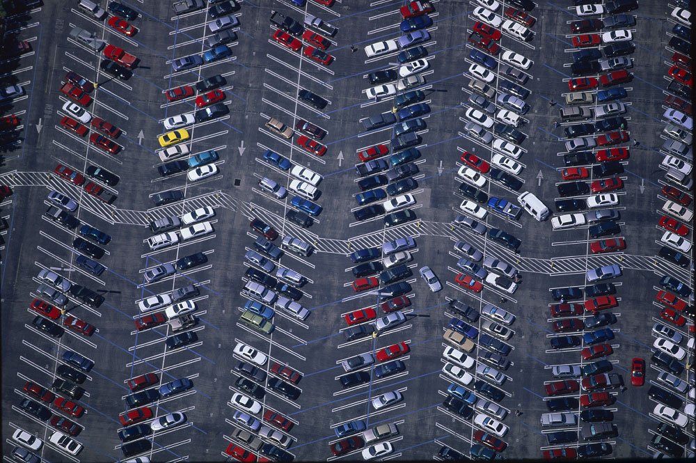 University of Florida Parking Lot with Pedestrian Walkways