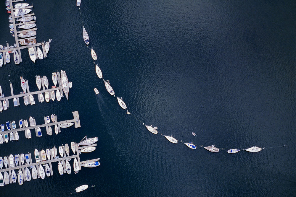 Boat Sterns from PilingsWickford Harbor, Rhode Island Film, Ref #: LS_6703_23