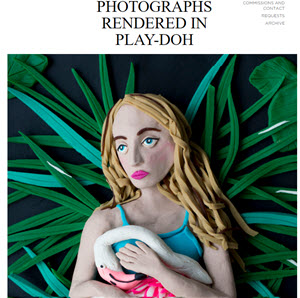  Artist, Eleanor Macnair rendering of Amelia photograph,Frank Flamingo, in Play-Doh,  Tumblr & Instagram 