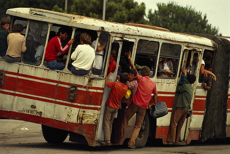 The Albanian communist government was collapsing and the system was breaking down. Parts to repair were scarce and any  public transportation was overtaxed in the capitol city of Tirane.