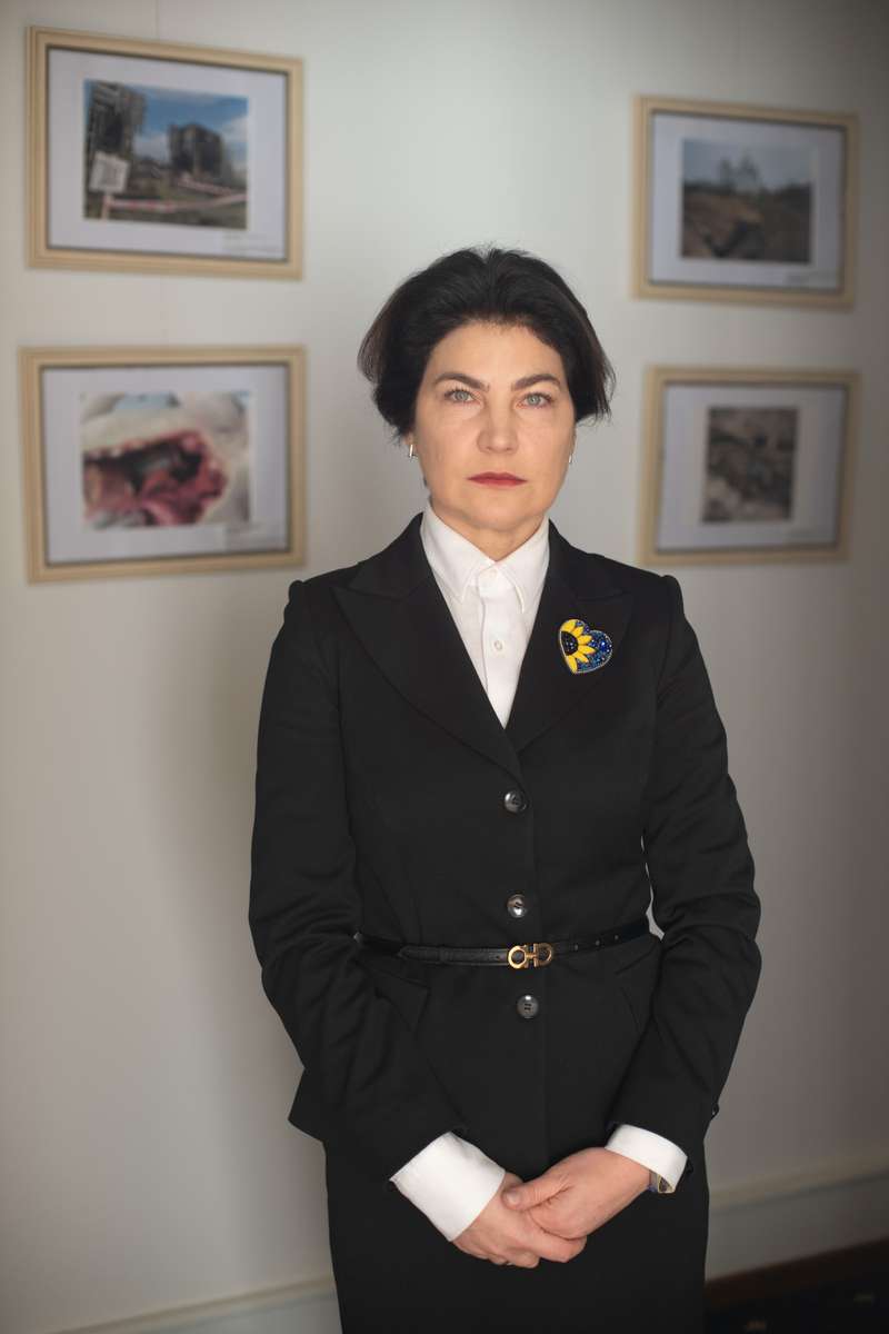 BERN, SWITZERLAND. Irina Venediktova, the Ukrainian Ambassador to Switzerland and the former Prosecutor General of Ukraine, in the Ukrainian Embassy on February 21, 2023.