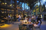 BAKU, AZERBAIJAN.  The outdoor patio lounge of the Chinar restaurant, a favorite restaurant among the local and expat elite and of Azerbaijan President Ilham Aliyev, on July 18, 2010.  Chinar is owned by a relative of Aliyev.