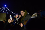 OSYCHKY, ODESSA OBLAST, UKRAINE.  Mikhail Saakashvili, the former President of Georgia and current Governor of Odessa Oblast appointed by Ukrainian President Petro Poroshenko, meets and poses for photographs with locals at the Christmas bazaar on January 10, 2016.  Saakashvili is said to be Ukraine's most popular politician who many in Odessa have dubbed their {quote}last hope{quote}; during the five-day August War in 2008, Russian forces attempted to assassinate him but he survived and their remains deep enmity between him and the Kremlin.