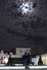 ODESSA, UKRAINE.  A couple makes out under the moonlight Hretska Square on February 22, 2016.