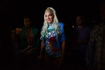 BELGRADE, SERBIA.  Jelena Karleusa arrives in custom Versace according to her Instagram ahead of a concert on the splav, or barge, River on the night of July 3, 2015.  Karleusa is the lone turbofolk star who has been outspoken on the issue of gay rights and many of her looks have been copied by the likes of Lady Gaga, Beyoncé, and Kim Kardashian; in an e-mail Karleusa declared she doesn't sing turbofolk music, despite having deep roots in the industry and coming up through the same television channels, venues and other mechanisms used to promote turbofolk, but refused repeated requests to clarify the description of her music.