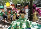 Lays potato chips free give-away in Occidental Park, in conjunction with Amazon.com and including Brazilian dancers. 