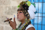 Cuban woman with cigar, Habana Vieja