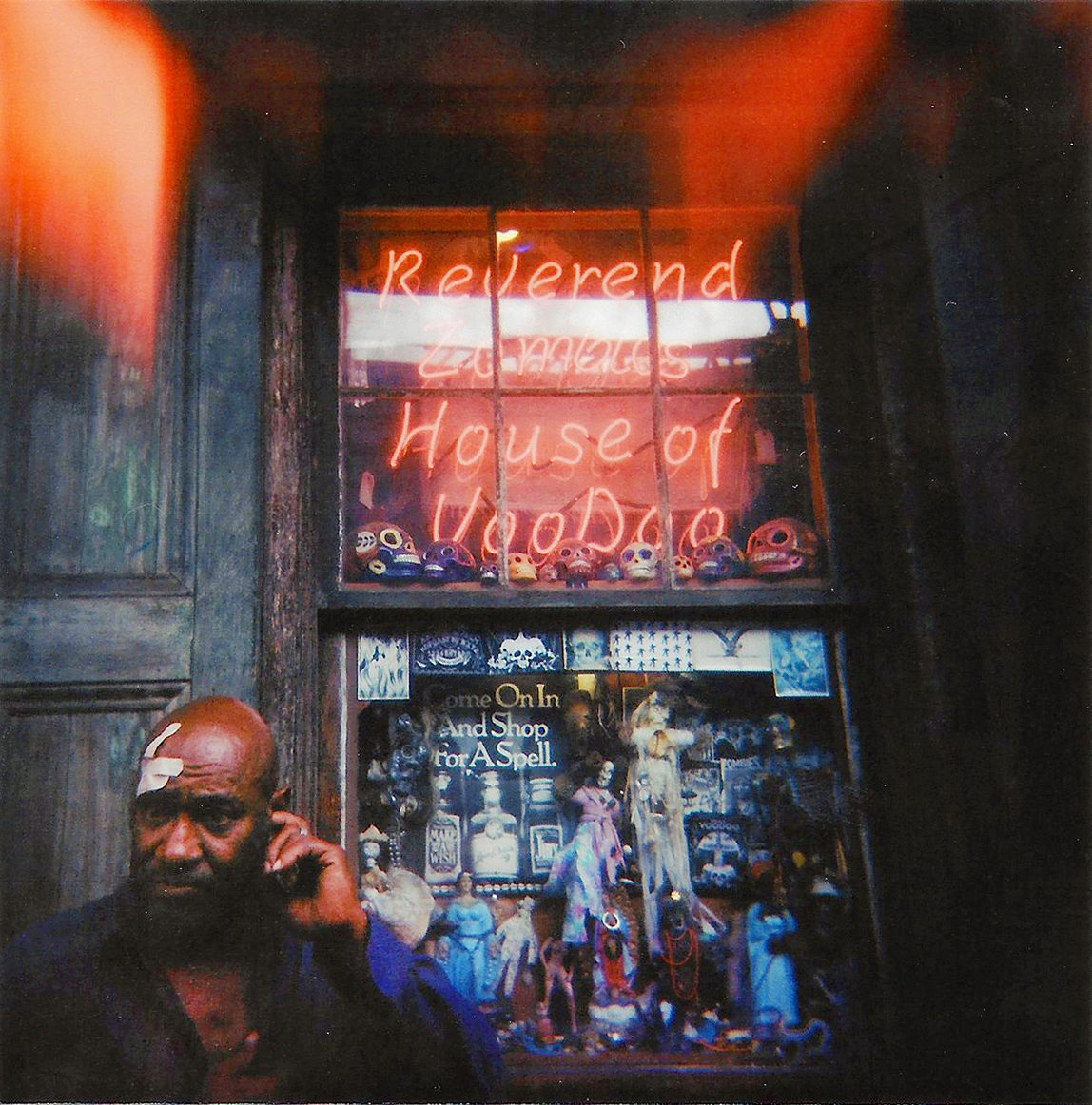 Outside a voodoo shop in New Orleans. 120 film