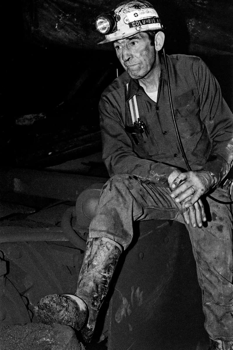 Coalminer Columbus on graveyard shift, Twilight, W.Va. Jon Chase photo
