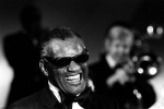 Singer Ray Charles performs at Perkins School for the Blind in Watertown, MA.