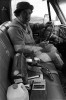 Mine supervisor driving to check on mine during strike, Norton, Va. The pistol on the seat, as well as two rifles under the seat, were for protection in case anyone fired shots at his truck, thinking he was a scab going to work.