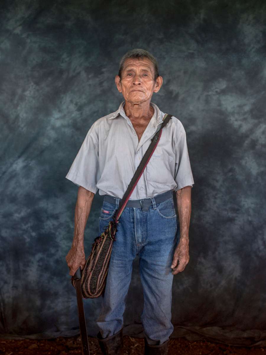 tEL ESTOR, GUATEMALA. February 11, 2018 – Maya Q'eqchi elder Miguel Cucul, 73, participated in the fight for land against a banana and palm company, in the community of Nuevo Esperanza Tunico, in the Polochic Valley, in eastern Guatemala. 