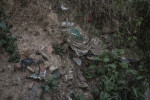 Layers of trash is still visible in the former garbage dump turned garden. Since 2012, the city of Medellin began an innovative project in the neighbourhood of Moravia to transform the city’s main garbage dump into a sustainable garden.