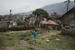 One of the remaining families on the {quote}hill{quote}, the site of a new garden. Since 2012, the city of Medellin began an innovative project in the neighbourhood of Moravia to transform the city’s main garbage dump into a sustainable garden.
