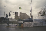 The headquarters of the Brazilian Interventionist Resistence Movement (MBRI), a radical group that wants military intervention of the government. The makeshift camp of tarps is situated between the State Legislative Assembly and the Ministry of the Military, in São Paulo.