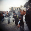 Guatemalans swing incense during a Semana Santa procession in Antigua, Guatemala, April 6, 2012.