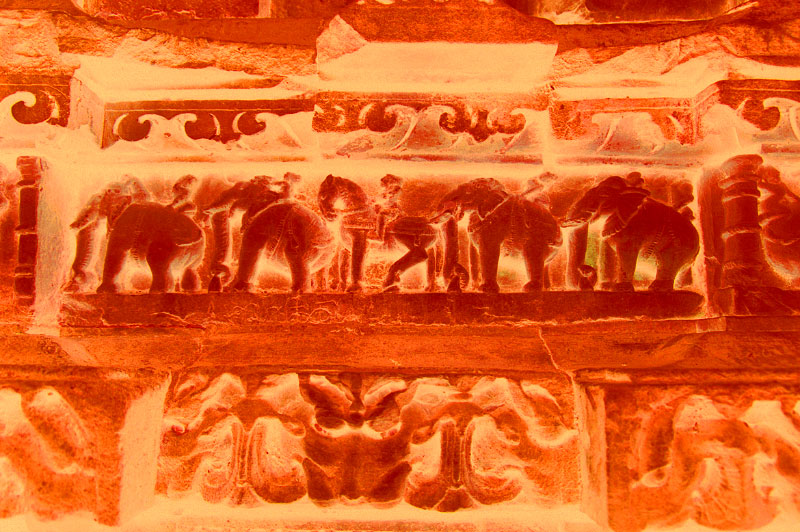Ilfochrome print - Ed. 3 + 2APMounted face in 0,6 cm (1/4{quote}) Plexiglas101,6 x 152,4 cm (40 x 60{quote})This image was shot in Khajuraho. This is a detail of a frieze that lines the main sceneson the facade of the temples.