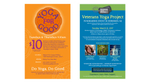 Yoga for Good and Veterans Yoga Project fundraising events posters.