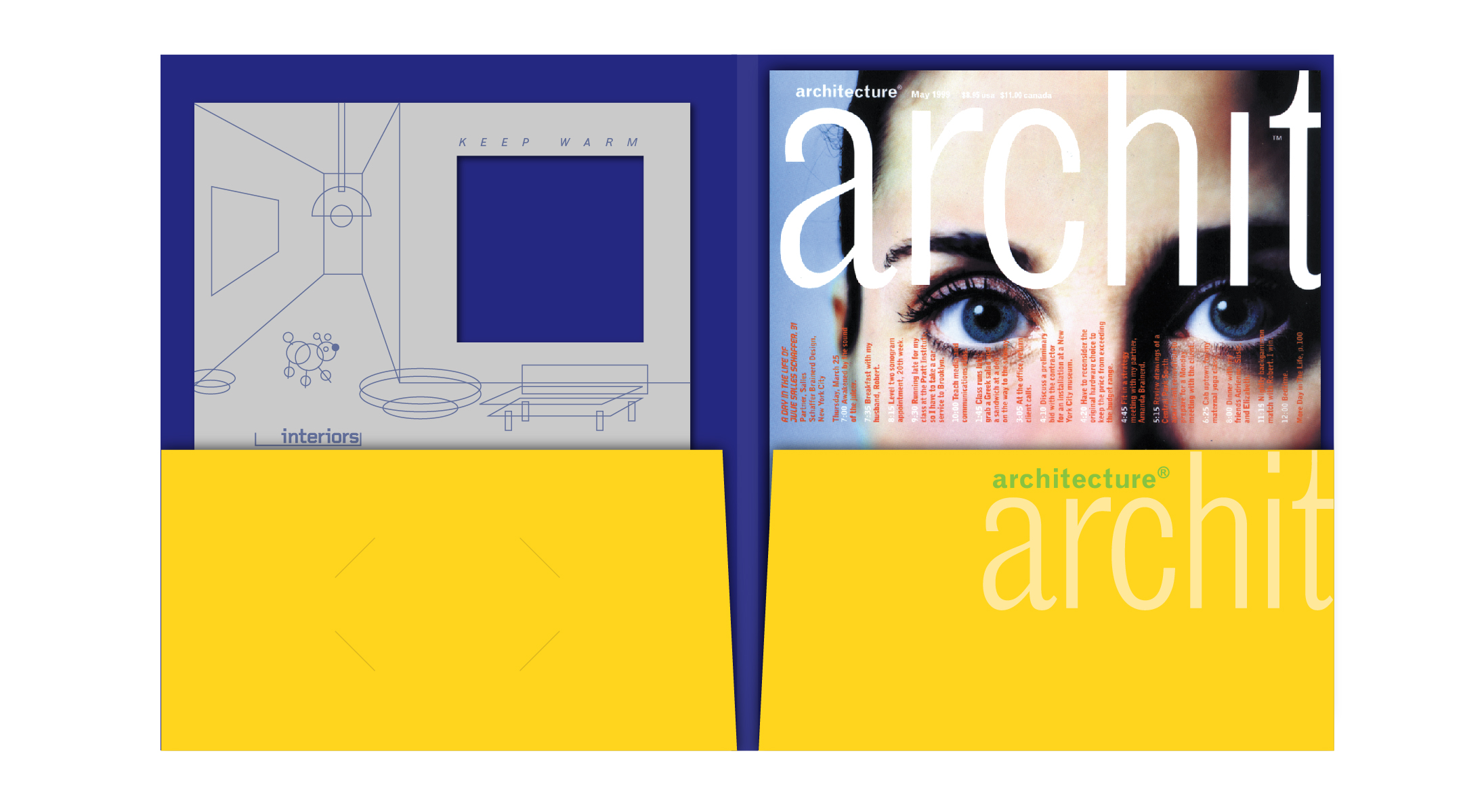 Multi-component media kit and holiday card for Architecture Magazine.