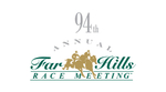 Existing logotype streamlined for Far Hills Race Meeting, a charitable equestrian event in New Jersey.