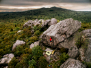 Bouldering, rock climbing and camping in Grayson Highlands in Virginia's Blue Ridge Mountains.