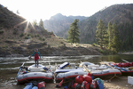 Daybreak at Whitie Cox Camp on the Middle Fork of the Salmon River 2014.