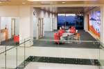 Interior and exterior views of the newly renovated College of Nursing at University of Utah