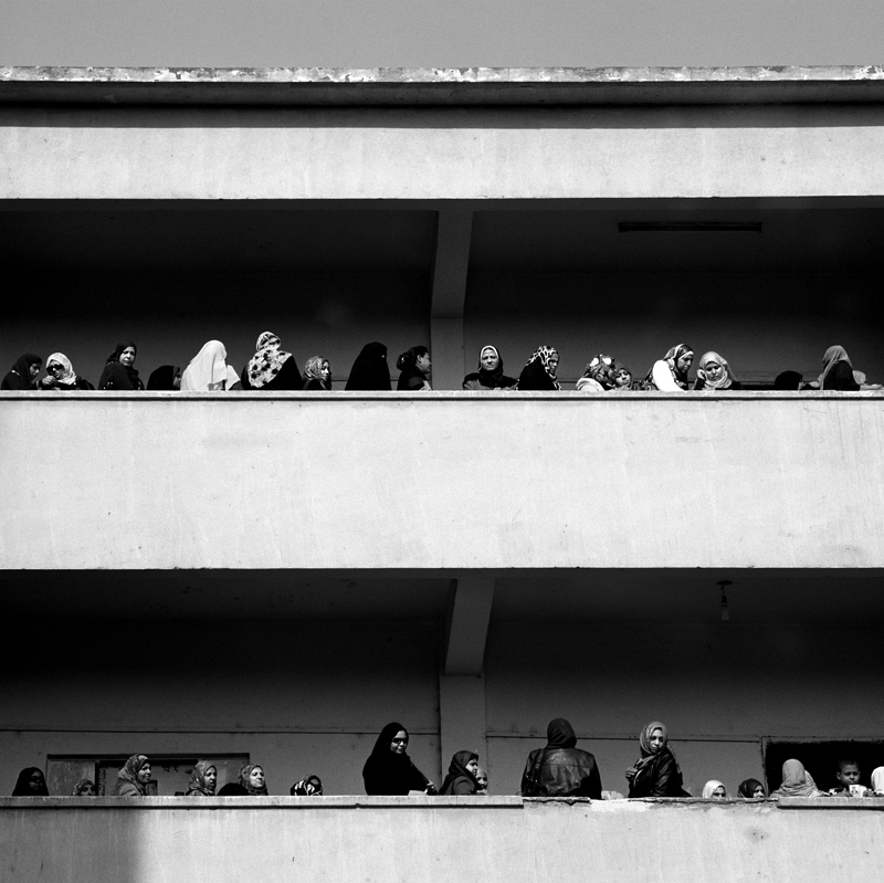 On November 28th Egypt held it's first round of parliamentary elections. {quote}This is my first time voting. There are so many women than ever before. I think three quarters of the women are voting for the Muslim Brotherhood. I see that the lower class are in support of them, but don't really know what they are voting for. They are just throwing around religious quotes. People are voting for them on a superficial basis. I voted for the Party that will continue with the Revolution. I didn't know who to vote for in specific, but I wanted to continue in solidarity with the youth movement,{quote} said Norhan Korim, 22.
