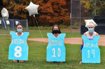 10/20/20-HOPEDALE-  It was Hopedale High School field hockey “senior night” Tuesday afternoon at Draper Field for from left: Gianna DeRienzo, Carly Smith, and Maeve Griffin. [Daily News and Wicked Local Staff Photo/Art Illman] 